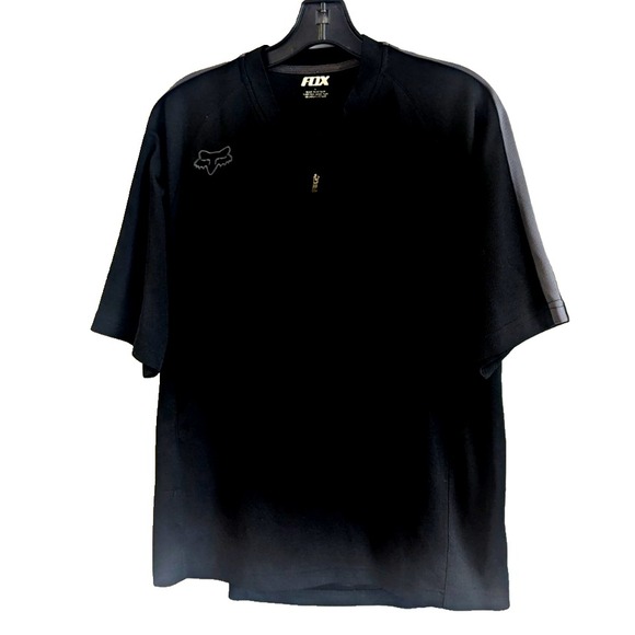 FOX Racing Men's‎ Black Lightweight Short Sleeve Half Zip Pullover Large Cycling - Picture 1 of 6